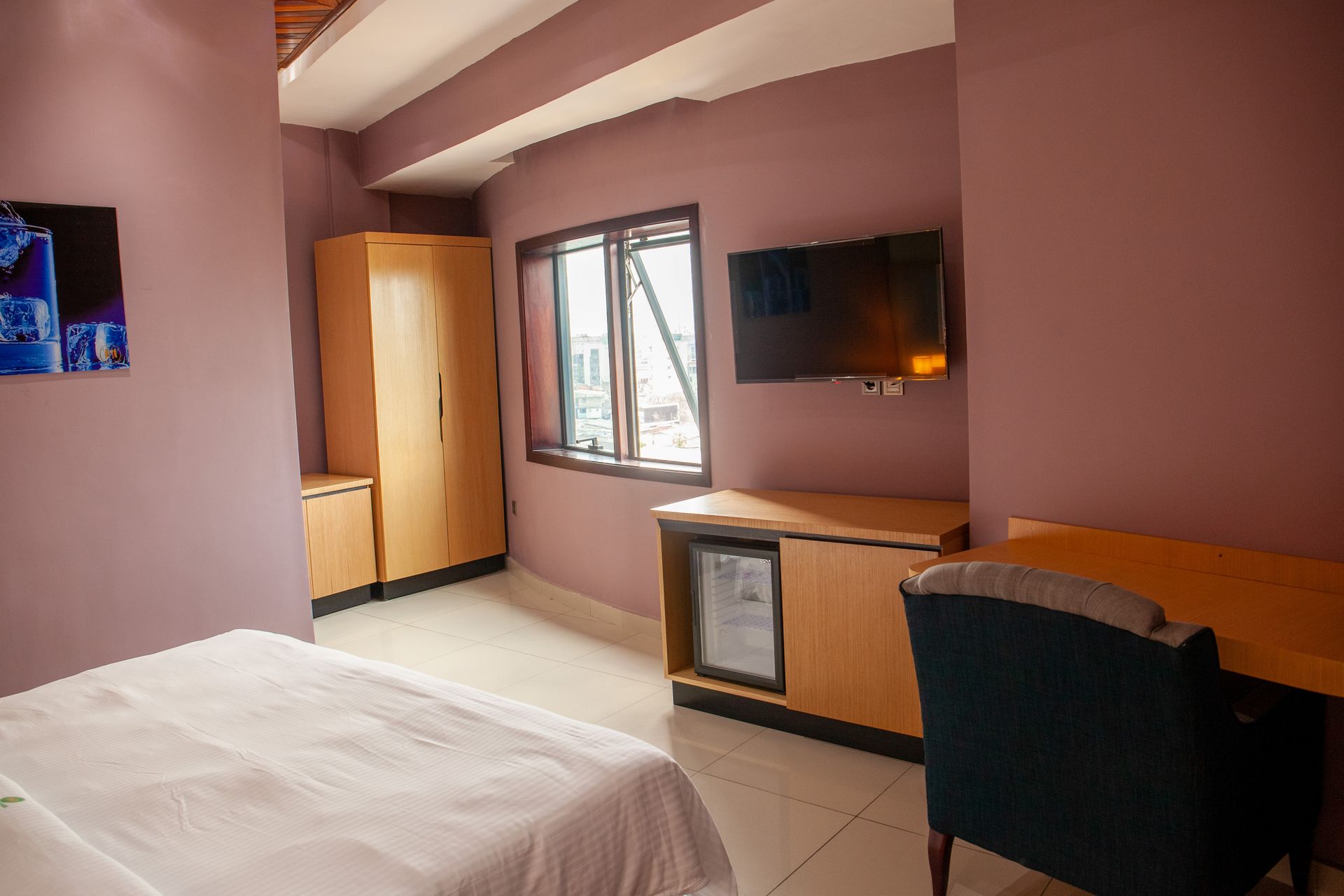 Lit double chambre Hôtel Mickel